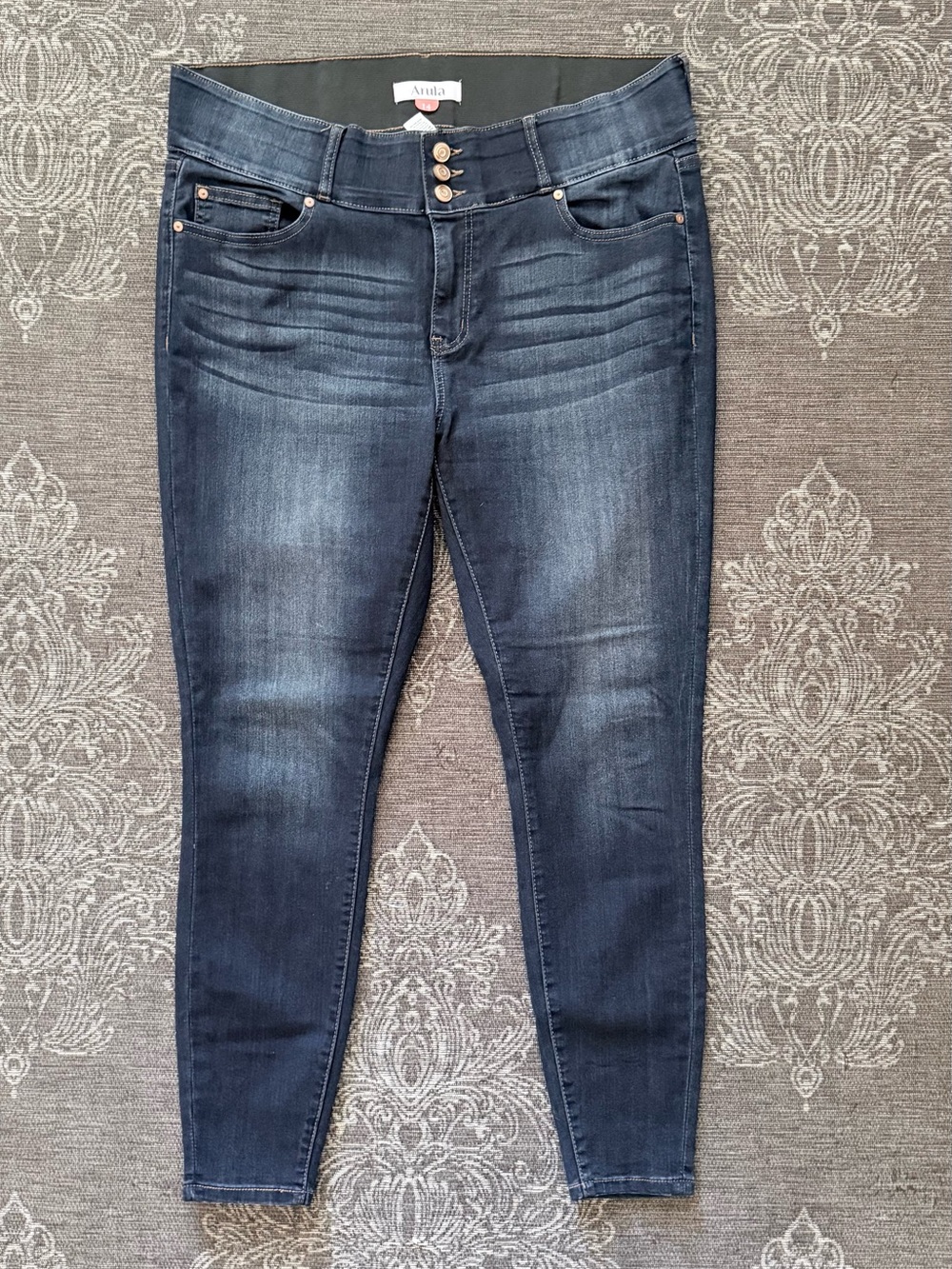 ARULA Dark Wash Skinny Jeans - Indigo Blue